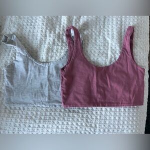 2 cotton on crop tanks